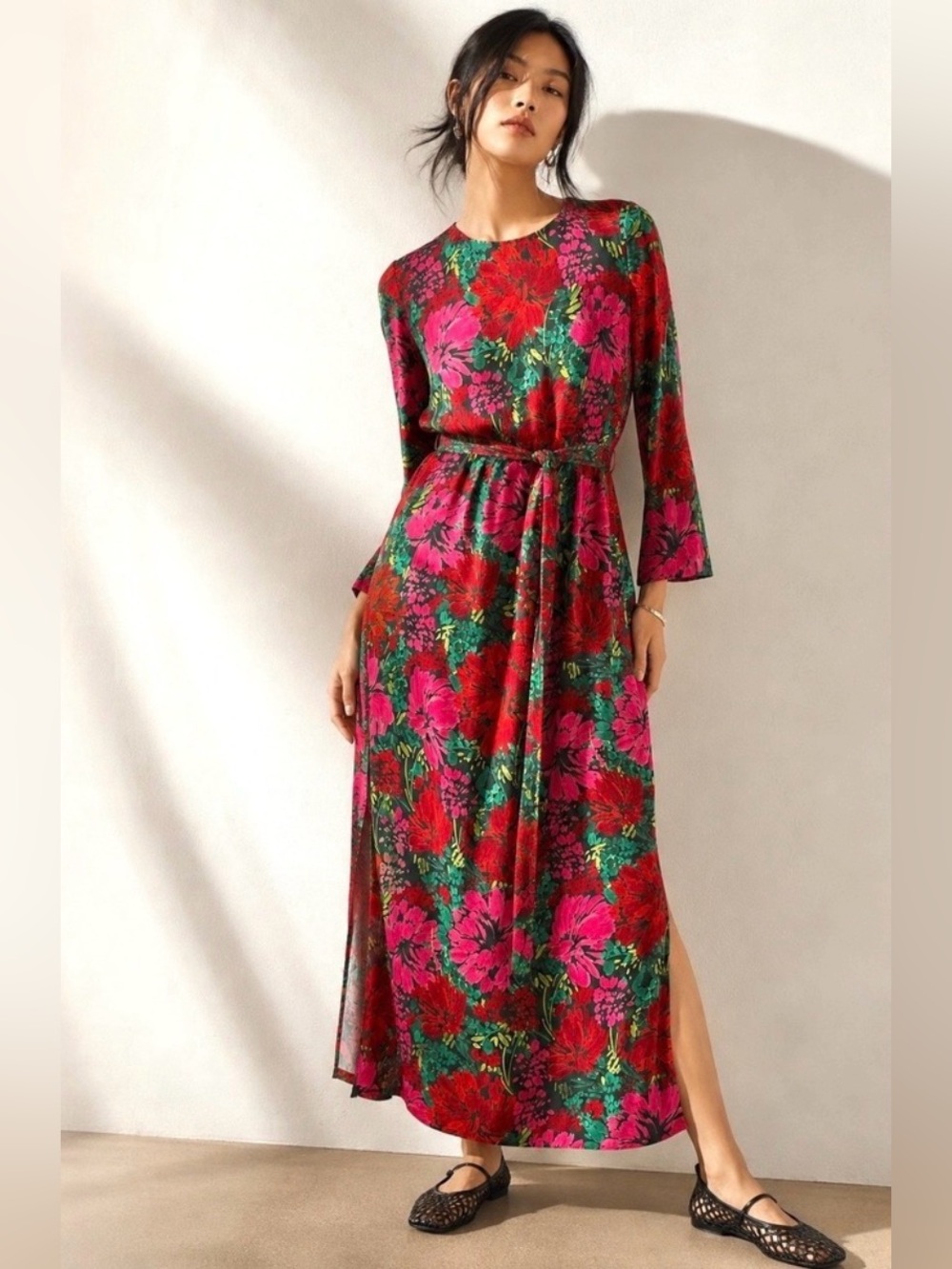 NWOT Vineyard Vines Silk blend floral midi dress XS